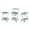 Ideal White Z Utility Carts for Ultrasounds, Stimulators & Lasers