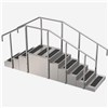 Whitehall Stainless Steel Large Two-Sided Training Stairs - Model TS-200 - 120" x 35" x 60"