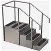 Whitehall Stainless Steel One-Sided Training Stairs - Model TS-400 - 65" x 30" x 60"