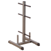 Body Solid GSWT Standard Plate Weight Tree for 1" Hole - Holds 1,000 lbs. + 2 Bars