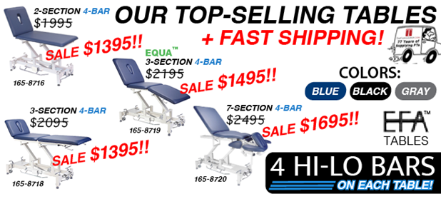 The only 4-Bar Actuator Hi-Lo Tables - Starting at $1395!