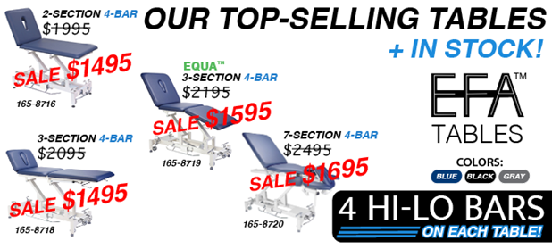 The only 4-Bar Actuator Hi-Lo Tables - Starting at $1395!