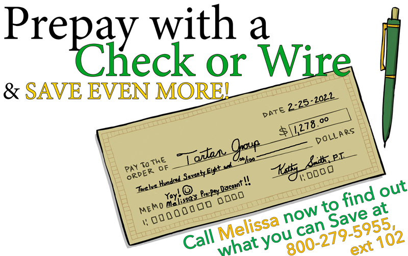 Prepay with a Check & Save